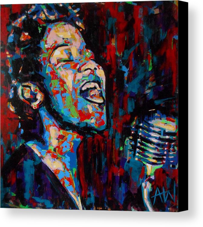 671x750 Ella Fitzgerald Canvas Print Canvas Art By Angie Wright - Ella Fitzgerald Painting