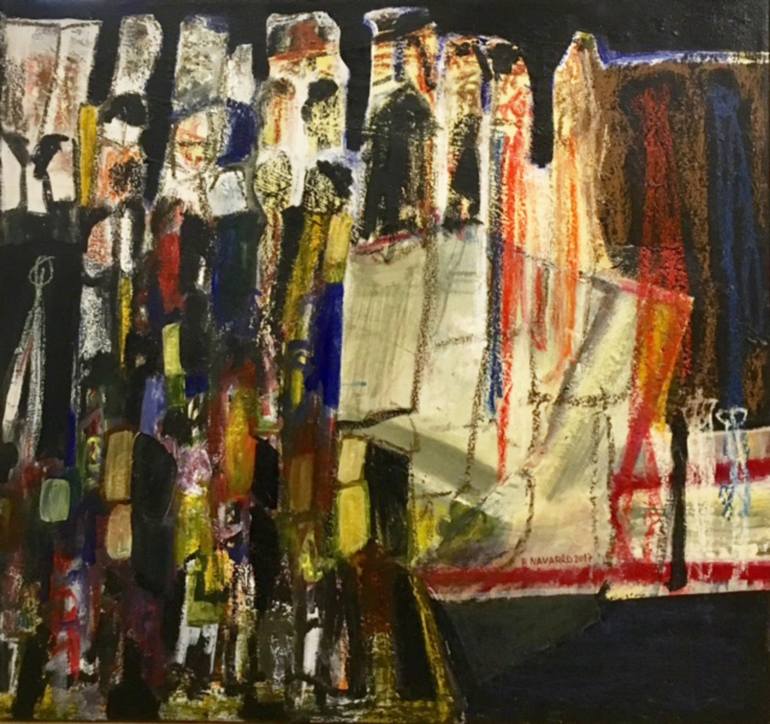 770x724 Saatchi Art Ellis Island Painting By Bernardo Navarro - Ellis Island Painting
