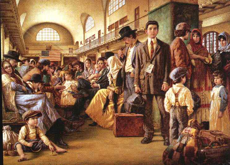743x533 The Ellis Island Experience - Ellis Island Painting
