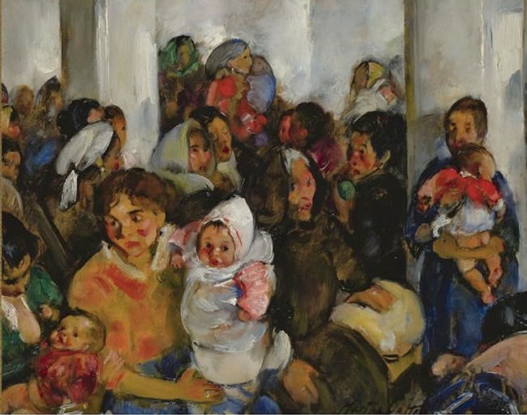 750x590 It's About Time Immigration As Seen By American Martha Walter - Ellis Island Painting