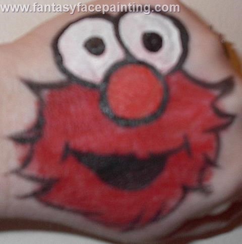 480x483 Fantasy Face Painting - Elmo Face Painting