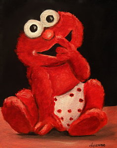 237x300 Elmo Portrait Painting By Dyanne Parker - Elmo Painting