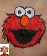 155x183 Lynne Pickett Elmo Step By Step Faceody Painting - Elmo Painting