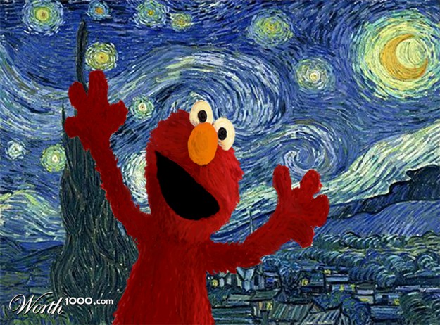 625x462 Classic Paintings Get Recreated With Sesame Street Characters - Elmo Painting