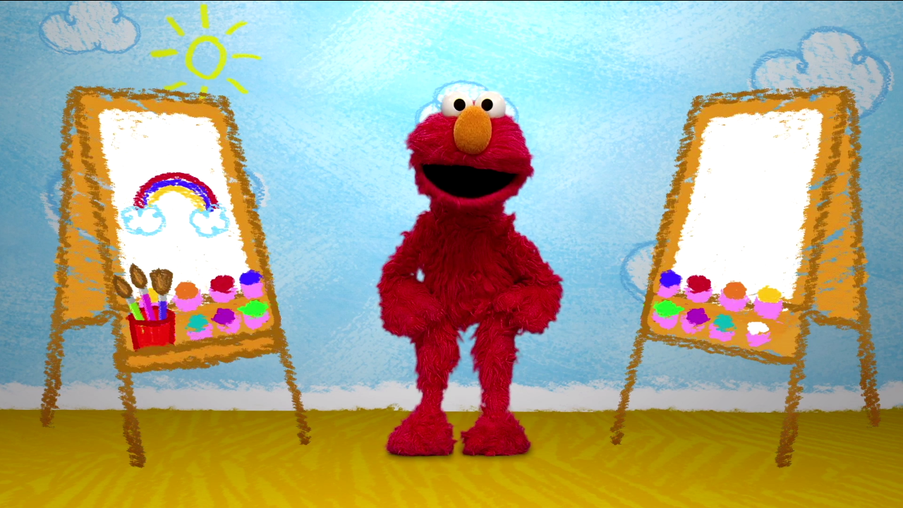 1280x720 Elmo's World Painting Muppet Wiki Fandom Powered By Wikia - Elmo Painting