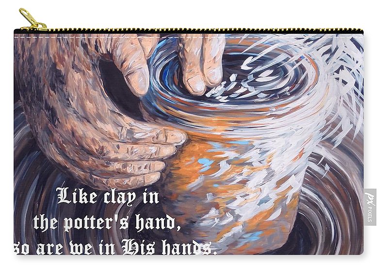 800x570 The Potter's Hands With Scripture Carry All Pouch For Sale By - Eloise Painting