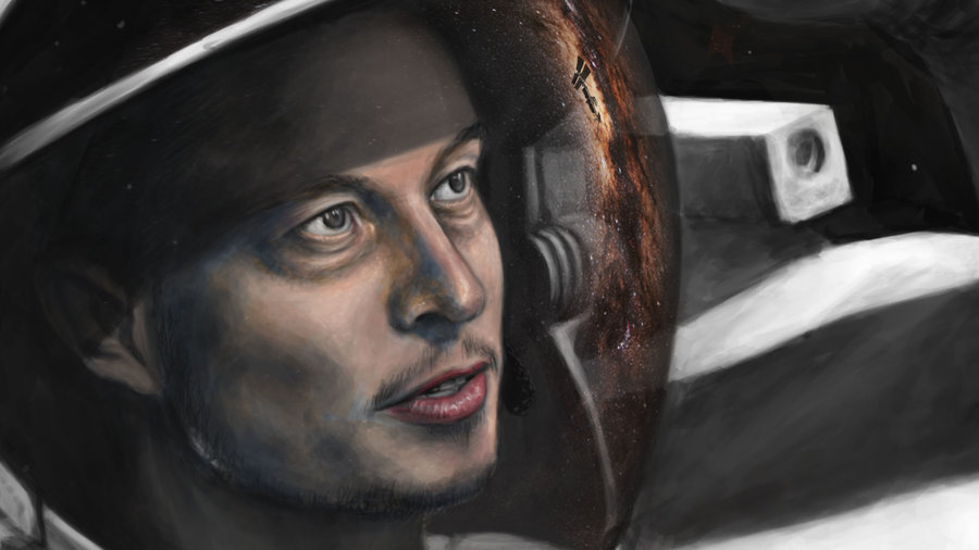 900x506 Elon Musk Portrait - Elon Musk Painting