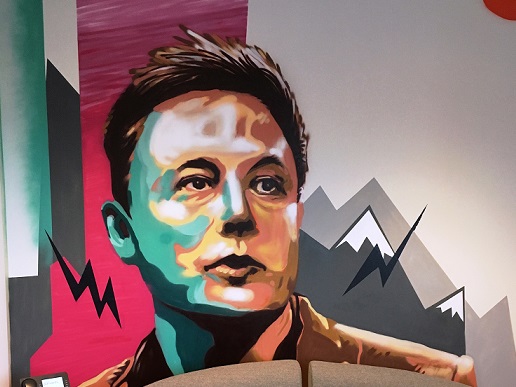 516x387 Lampd With Elon Musk - Elon Musk Painting