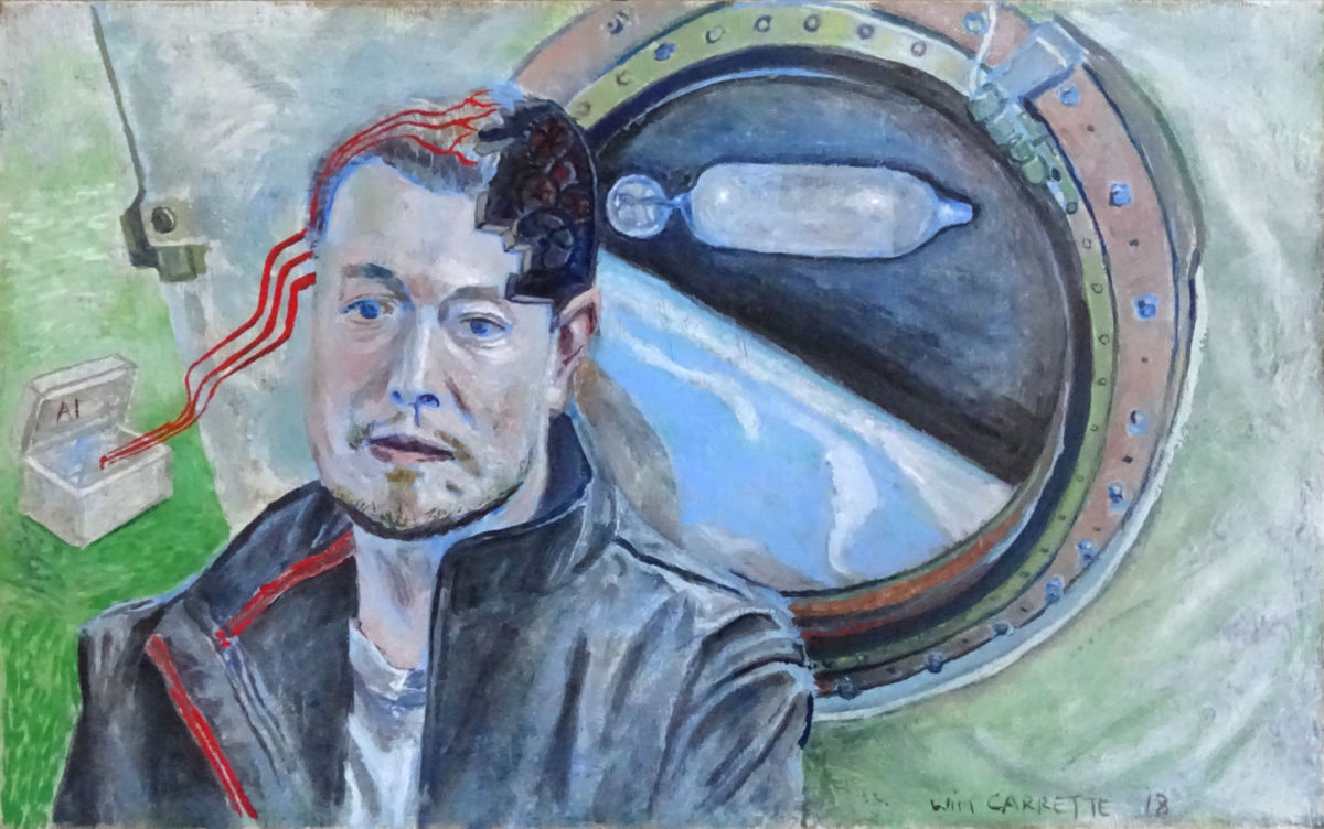1200x752 Spacesex , Just Another Lie (Wim Carrette) - Elon Musk Painting