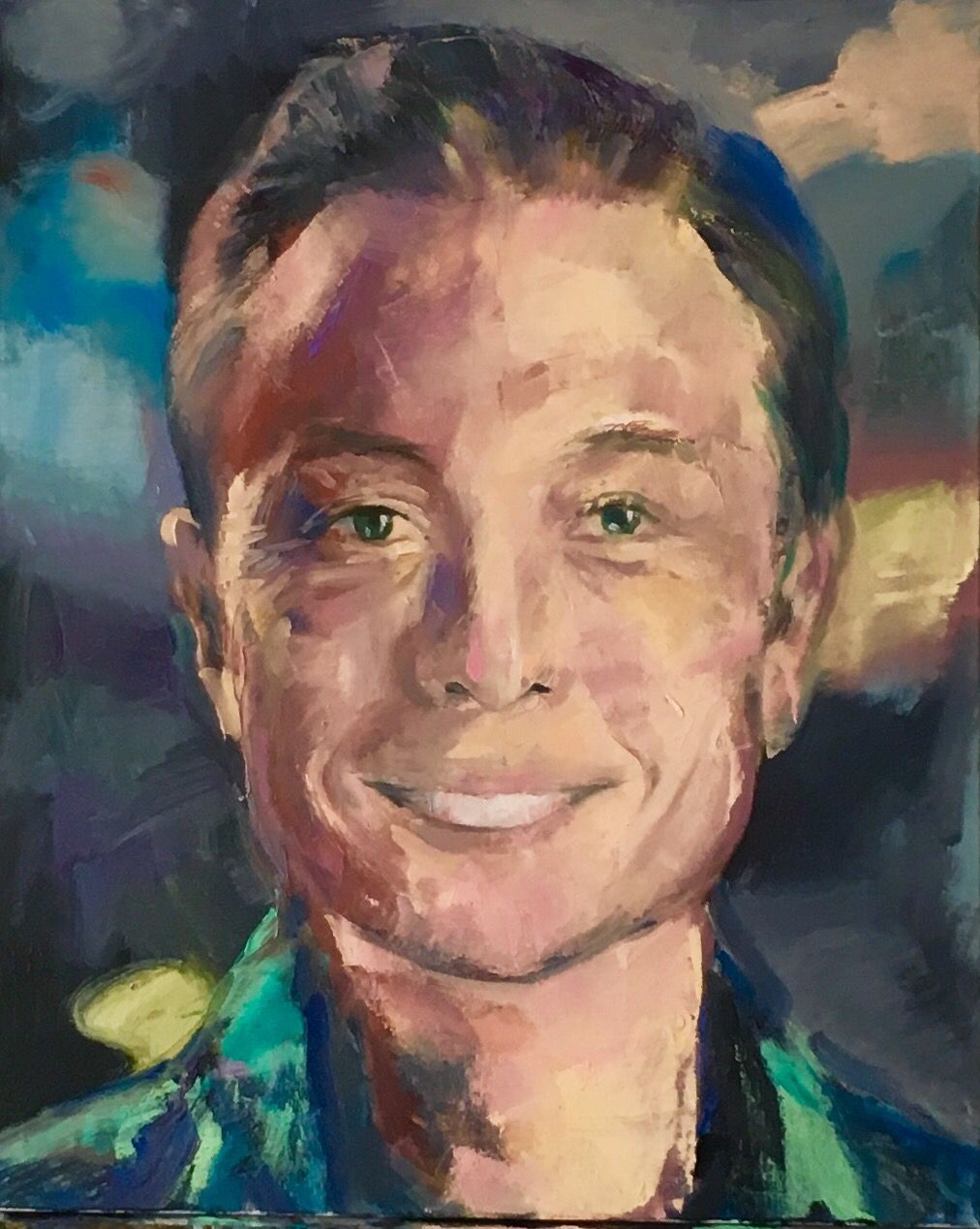 1012x1269 Wanda Wertinskaya. Elon Musk Portrait 2016. Oil On Canvas - Elon Musk Painting