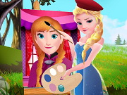 180x135 Elsa Painting Anna - Elsa Anna Painting
