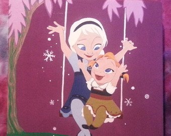 340x270 Frozen Painting Etsy - Elsa Anna Painting