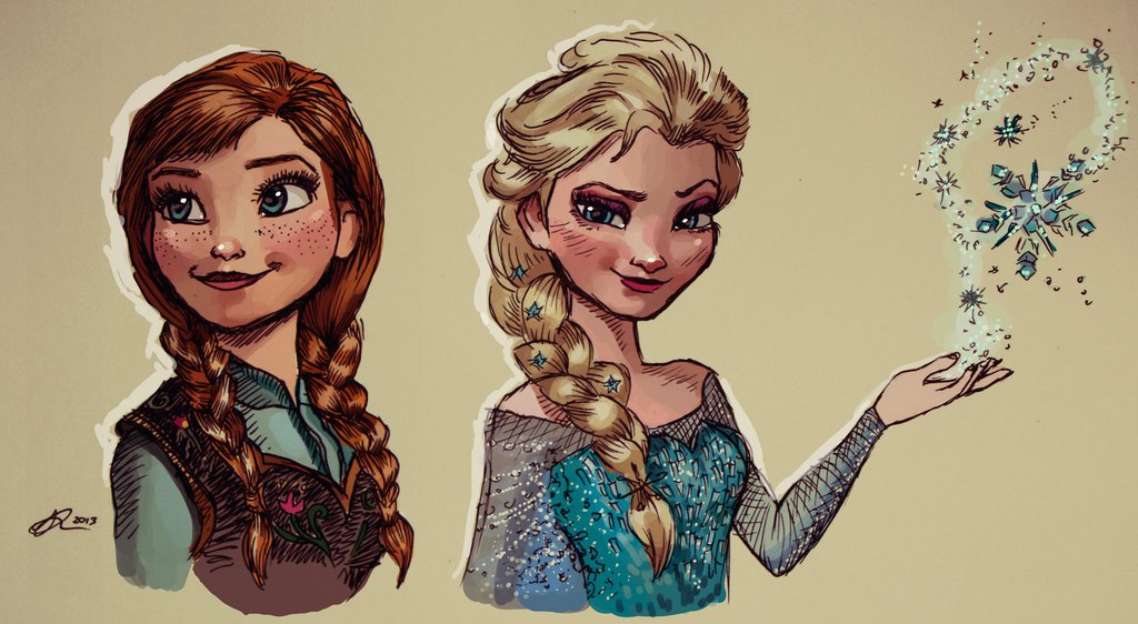 1024x562 Digital Painting - Elsa Anna Painting