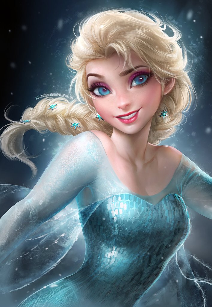 708x1024 Elsa As A Digital Painting Frozen Fan Art Popsugar Love Amp Sex - Elsa Painting