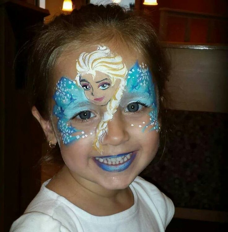 736x749 Face Painting - Elsa Painting