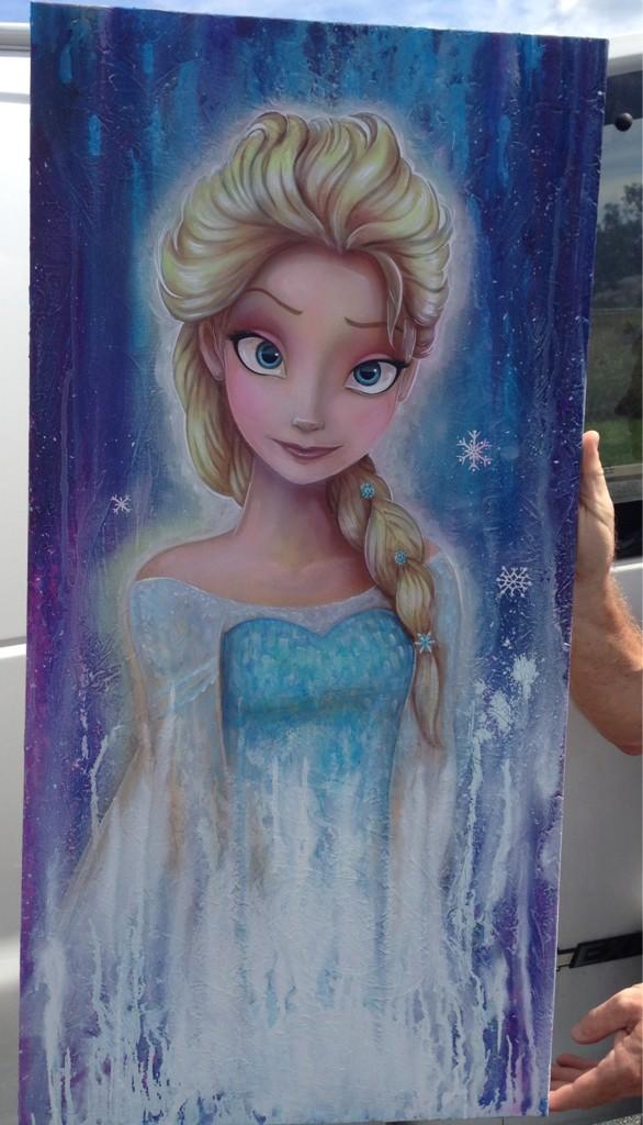 586x1024 Darren Wilson On Twitter My Elsa Painting To Be Released Next - Elsa Painting