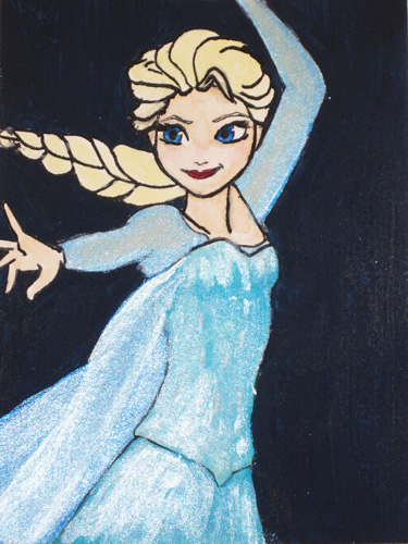 375x500 Elsa Painting By Hollyrosebriar - Elsa Painting