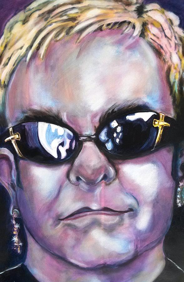 588x900 Elton John Painting By Misty Smith - Elton John Painting