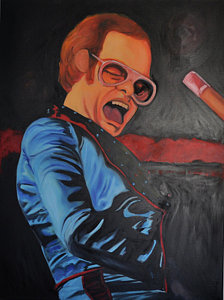 224x300 Elton John Paintings Fine Art America - Elton John Painting