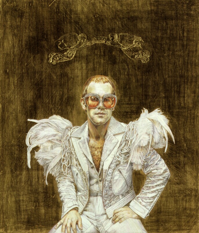 685x800 Npg 6563 Elton John ('On The Throne') - Elton John Painting