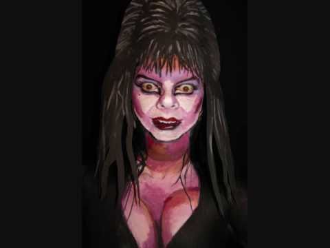 480x360 Elvira Mistress Of The Dark! James Kuhn. Face Paint Illusions - Elvira Painting