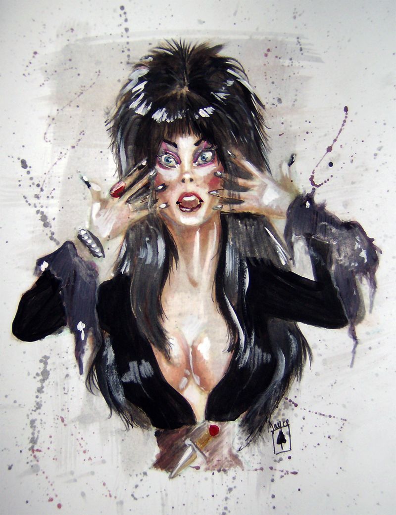 800x1042 Elvira Painting By Me Port House Art, Paintings - Elvira Painting