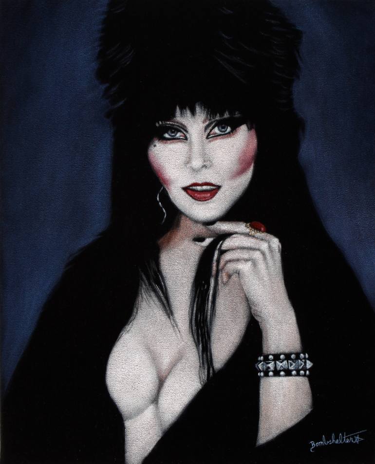 770x953 Saatchi Art Elvira Mistress Of The Dark Black Velvet Painting - Elvira Painting