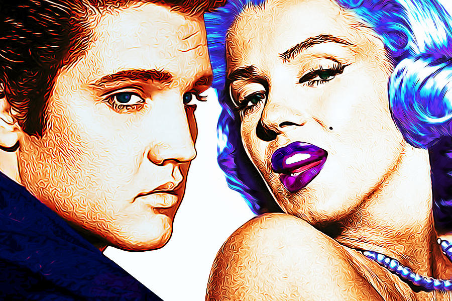 900x599 Elvis Presley And Marilyn Monroe Painting By Studio - Elvis Marilyn Monroe Painting