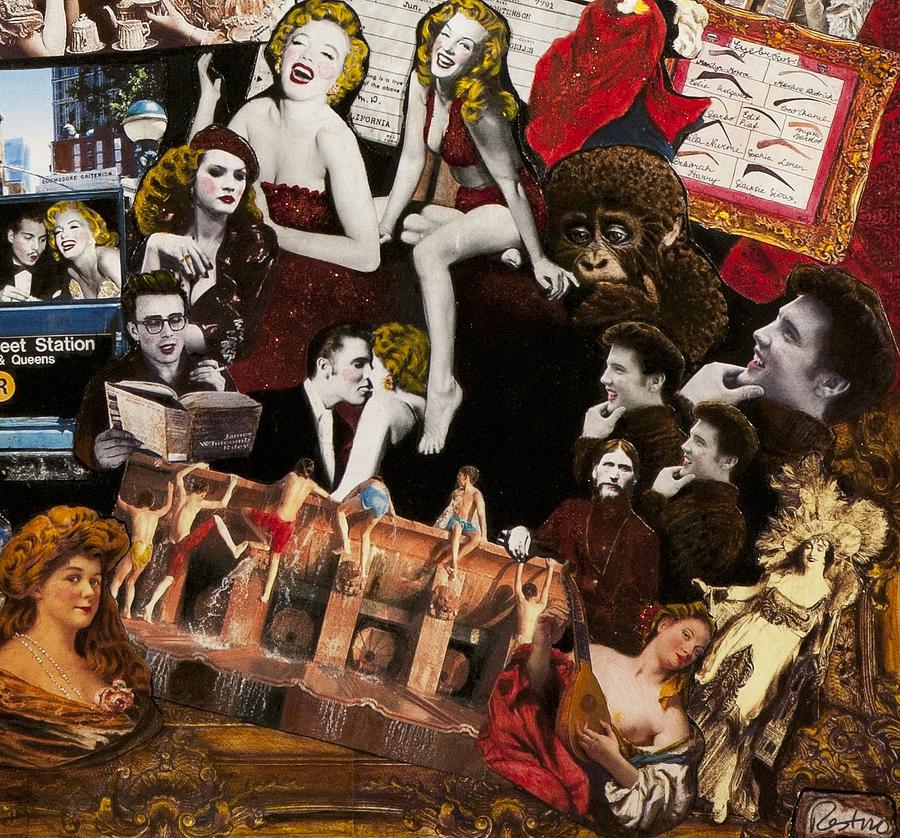 900x838 Marilyn Monroe And Elvis Presley Painting By Jonell Restivo - Elvis Marilyn Monroe Painting