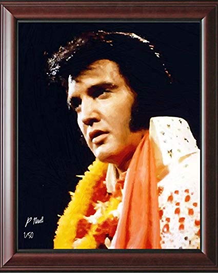 425x531 Elvis Presley Framed Oil Painting By Peter Nowell - Elvis Painting