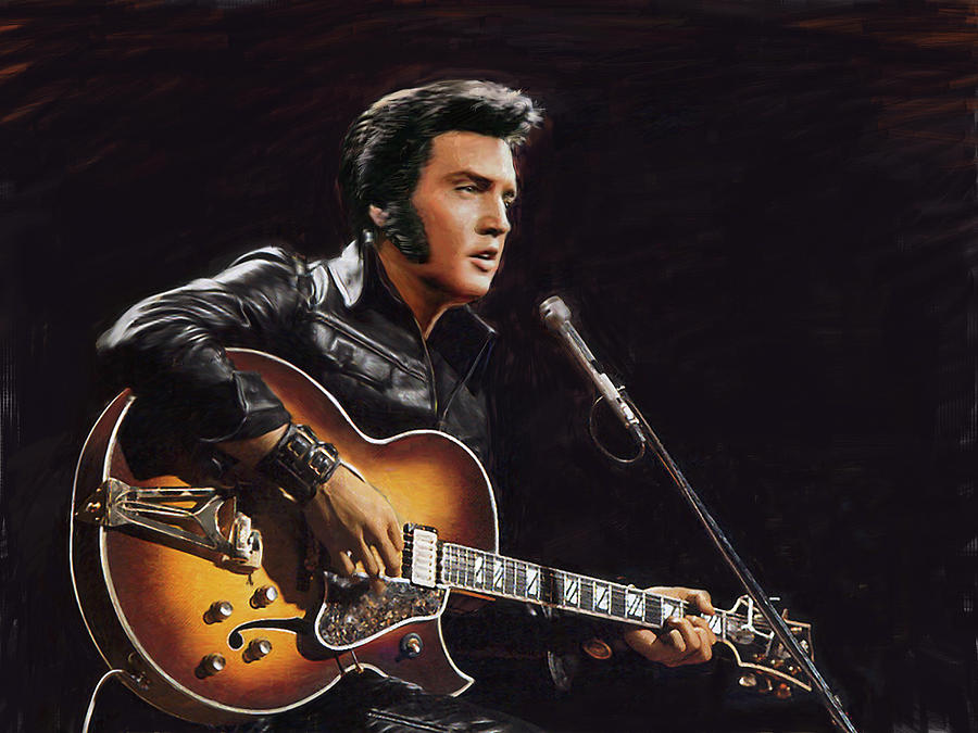 900x675 Elvis Presley Painting By Dominique Amendola - Elvis Painting