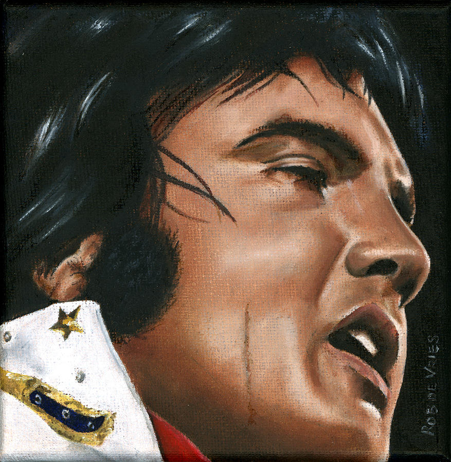 877x900 Elvis 24 1974 Painting By Rob De Vries - Elvis Painting