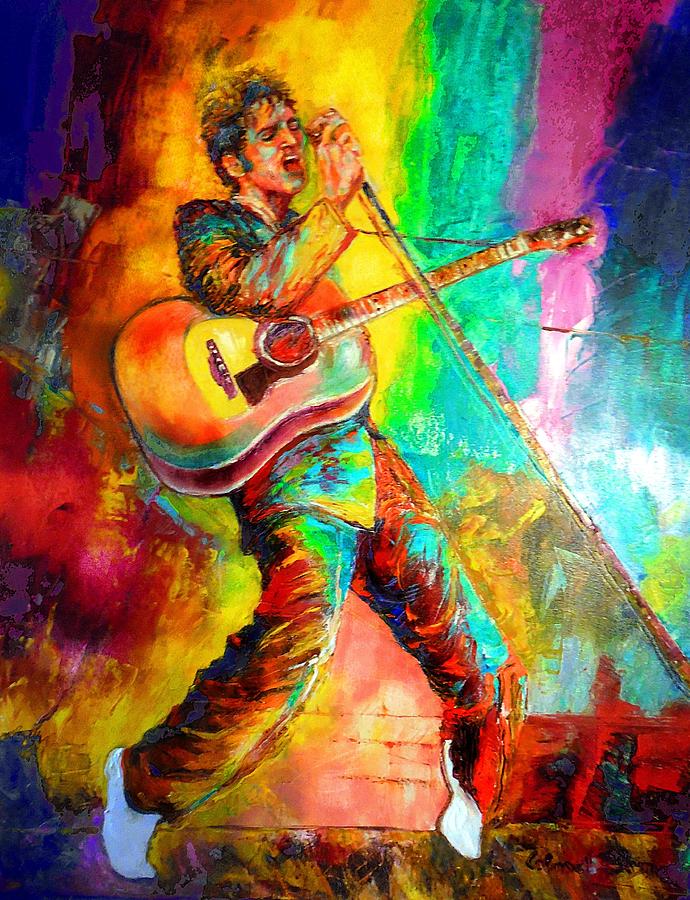 690x900 Elvis Presley Painting By Leland Castro - Elvis Presley Painting