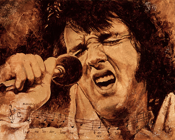 600x482 The King Painting By Igor Postash - Elvis Presley Painting