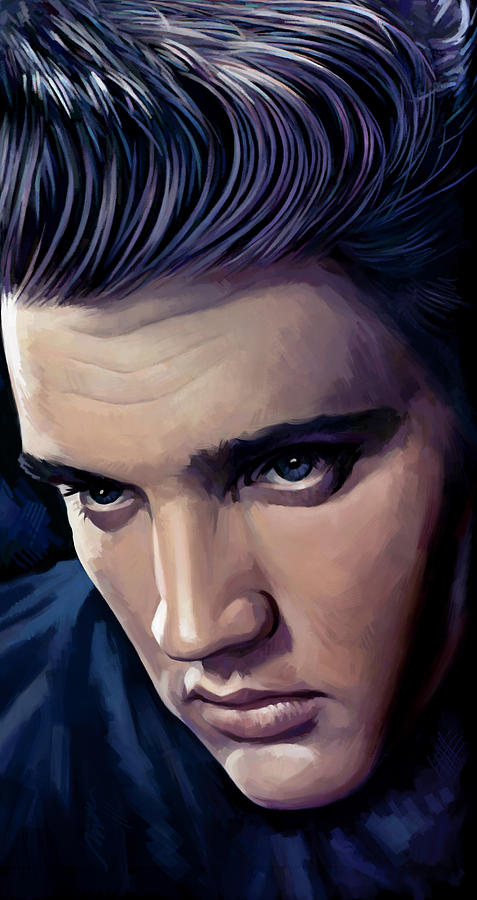 477x900 Elvis Presleyrtwork 2 Painting By Sheraz - Elvis Presley Painting