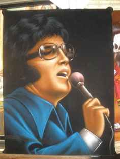 236x314 Elvis In A Blue Velvet Painting Kitschy, Campy, Culty - Elvis Presley Velvet Painting