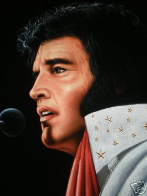 300x400 Elvis Presley The King Black Velvet Oil Painting, Great Quality - Elvis Presley Velvet Painting