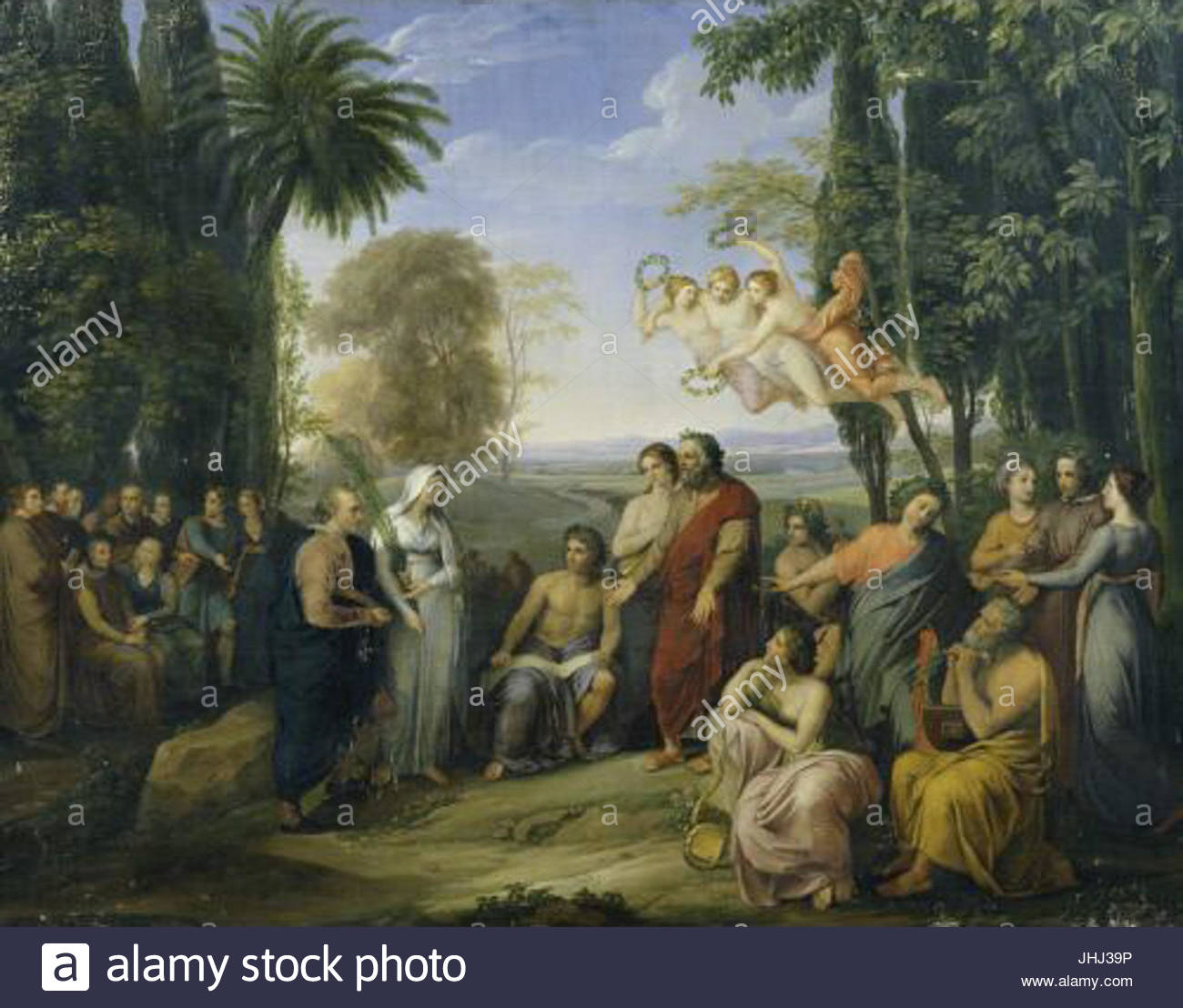 1300x1108 Josef Abel 1807 Klopstock In Elysium Stock Photo 148529858 - Elysium Painting