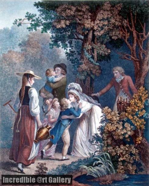490x610 Elysium, Engraved By Augustin Le Grand By Jean Frederic Schall - Elysium Painting
