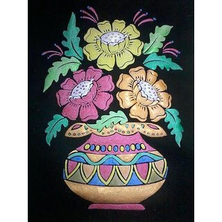 320x320 Online Flower Pot Emboss Painting Multicolored Prices - Emboss Painting