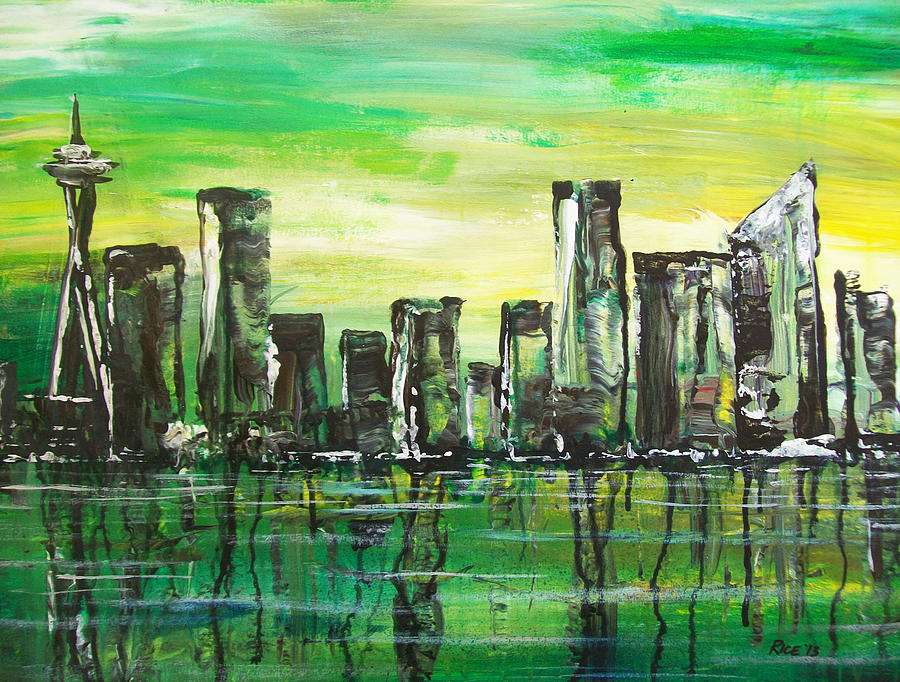 900x682 Emerald City Painting By Chad Rice - Emerald City Painting