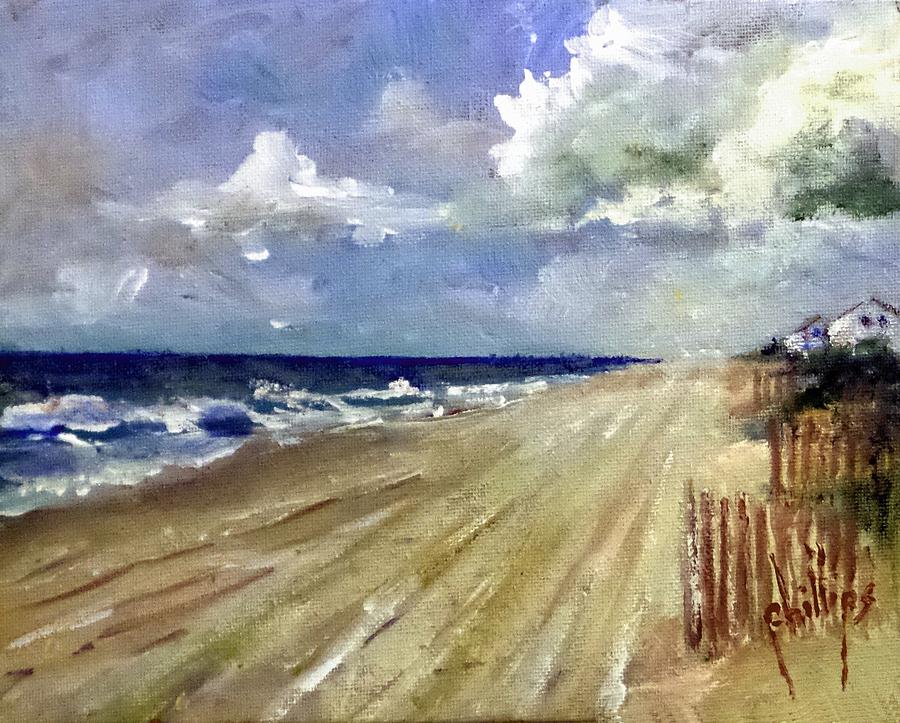 900x723 Looking Sw On Emerald Isle Painting By Jim Phillips - Emerald Isle Painting