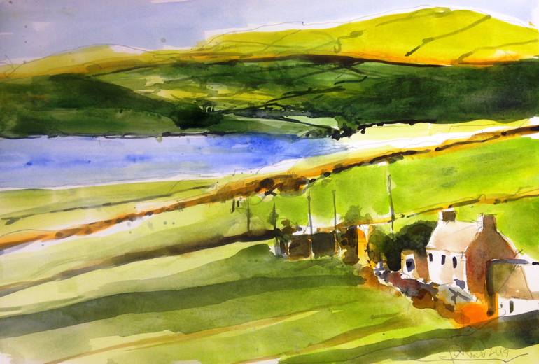 770x520 Saatchi Art Emerald Isle Near Ballyshannon Painting By Daniel Clarke - Emerald Isle Painting