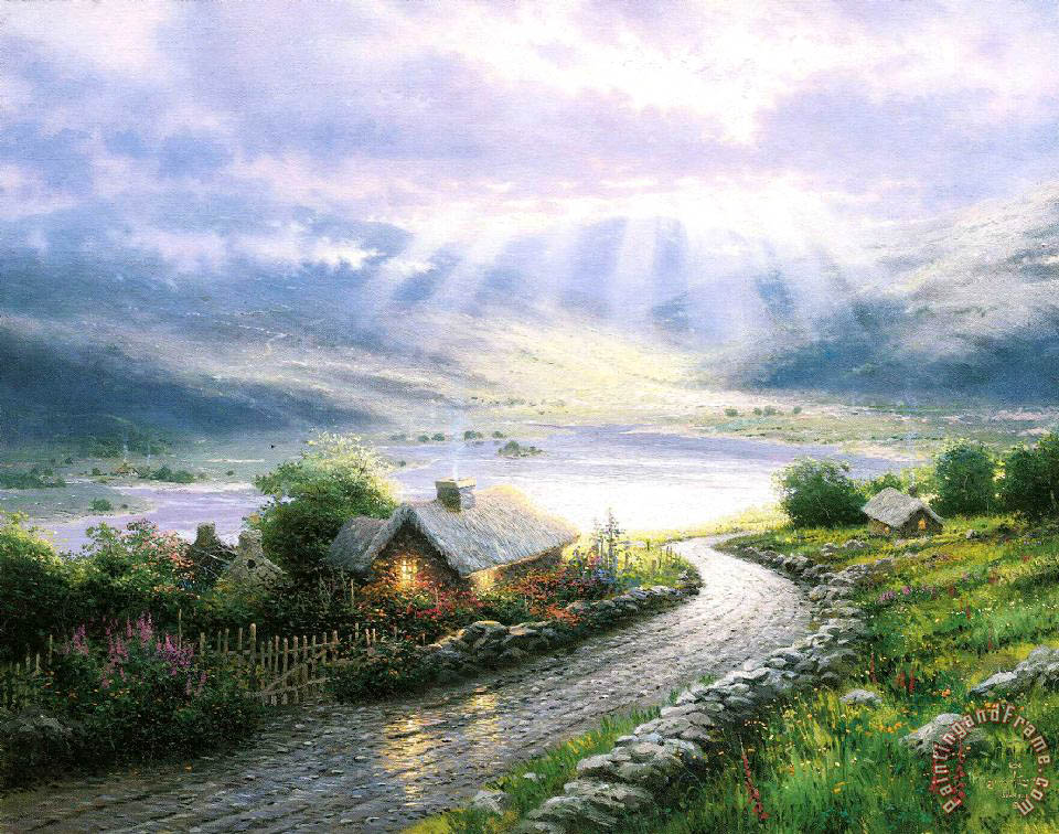 960x756 Thomas Kinkade Emerald Isle Cottage Painting - Emerald Isle Painting