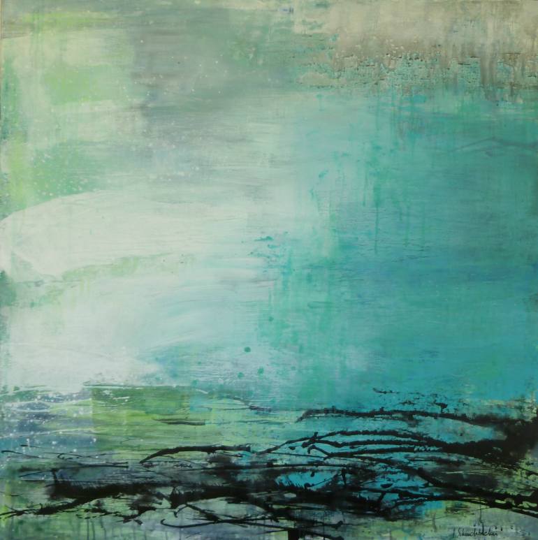 770x773 Saatchi Art Emerald Painting By Isabelle Schenckbecher Quint - Emerald Painting