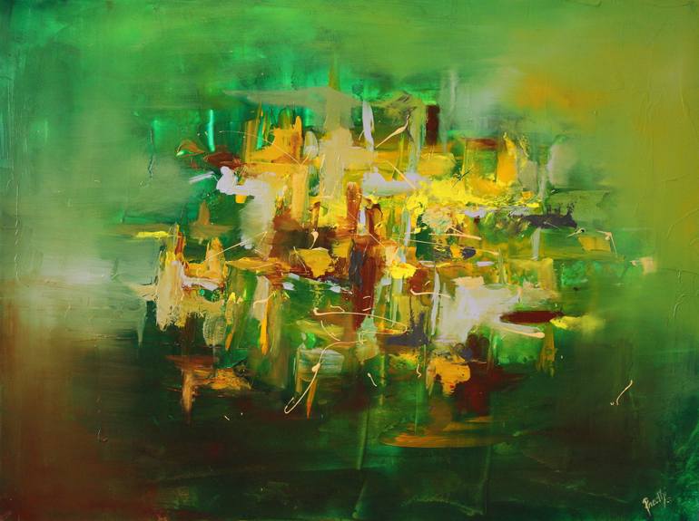 770x575 Saatchi Art Emerald Painting By Preethi Mathialagan - Emerald Painting