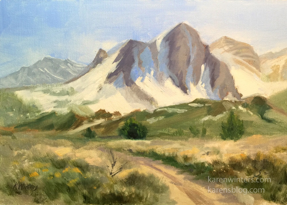 1000x716 Peak Performance Mt. Emerson, Bishop, Sierra Oil Painting By - Emerson Painting