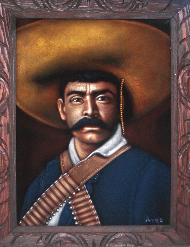 787x1024 Emiliano Zapata Salazar Mexican Revolution Original Oil Painting - Emiliano Zapata Painting