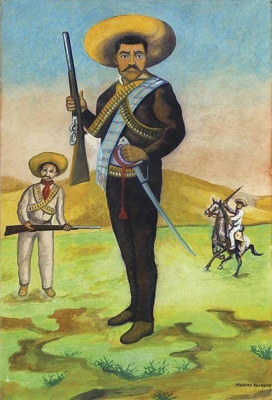 550x810 Pacheco (1922) Famous Mexican Artists - Emiliano Zapata Painting