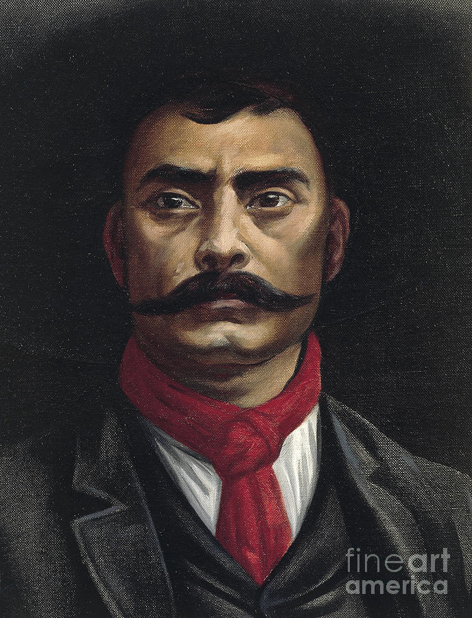 688x900 Emiliano Zapata Painting By Mexican School - Emiliano Zapata Painting